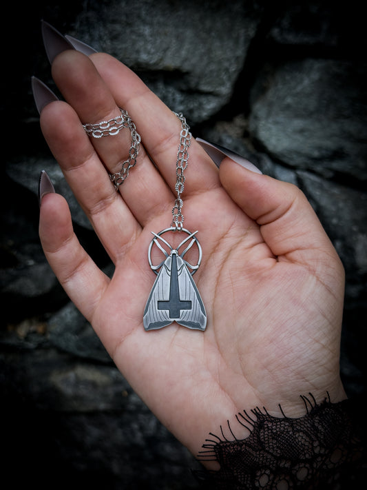 Goth Moth Necklace